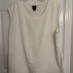 Covington White Embellished Blouse